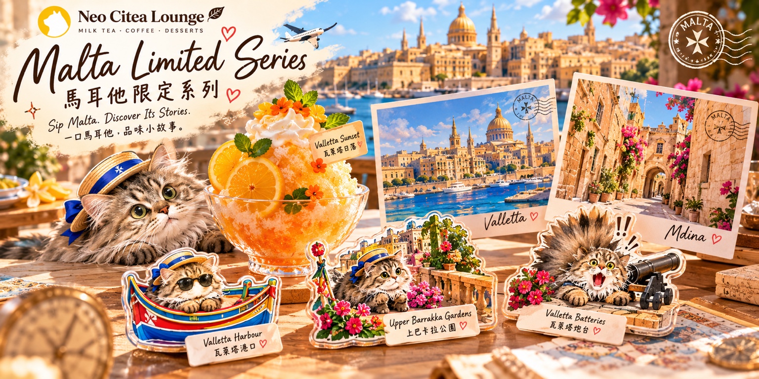 Malta Limited Series: Aoli, Valletta and Mdina postcards, shaved ice and Malta-inspired souvenir magnets