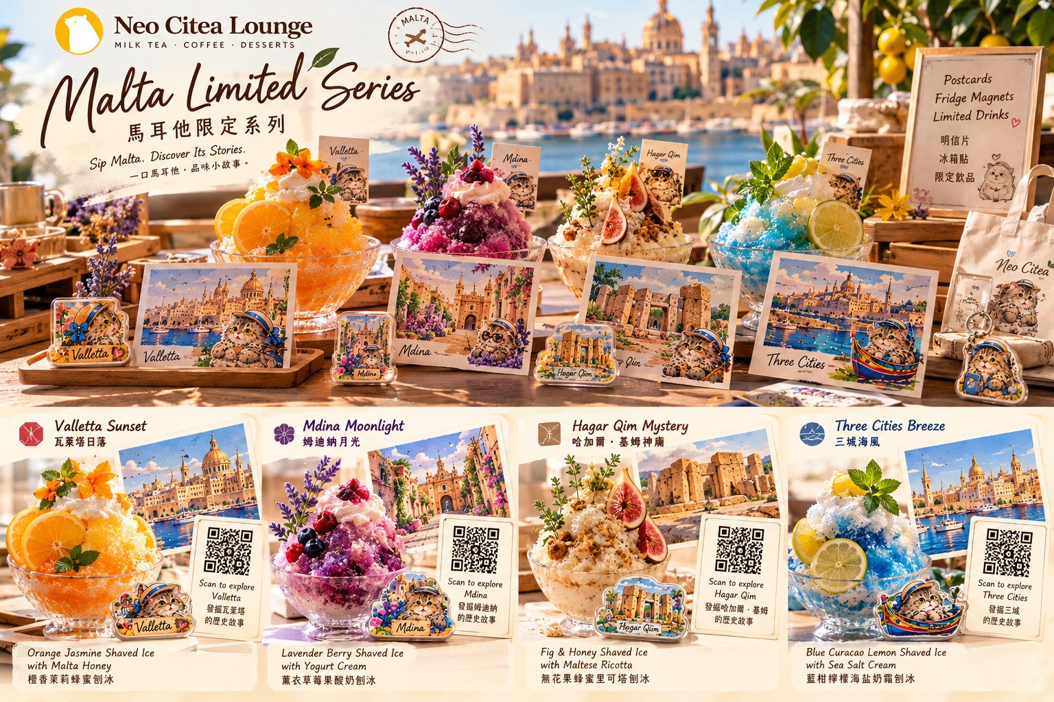 Malta shaved ice and Aoli souvenir collection